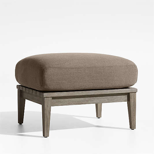 Andorra Cast Shale Brown Sunbrella ® Outdoor Ottoman Cushion