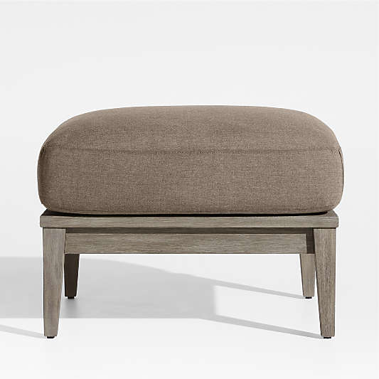 Andorra Cast Shale Brown Sunbrella ® Outdoor Ottoman Cushion