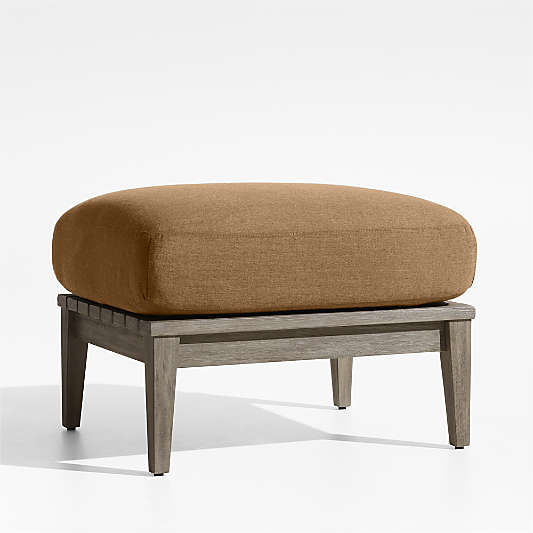 Andorra Cast Teak Brown Sunbrella ® Outdoor Ottoman Cushion