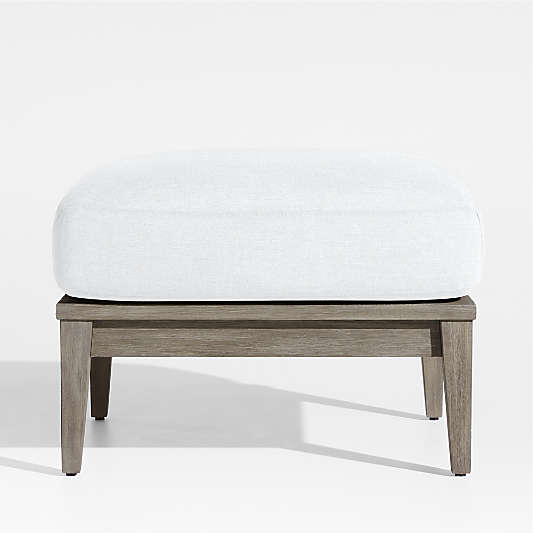 Andorra White Sunbrella ® Outdoor Ottoman Cushion