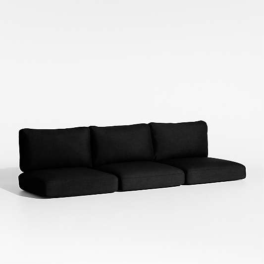 Andorra Black Sunbrella ® Outdoor Sofa Cushion