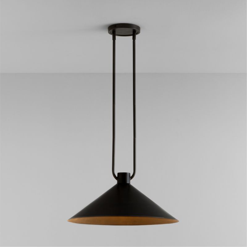 Andre Black Cone Pendant Light - image 0 of 7