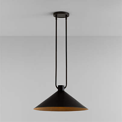 Andre Black Cone Pendant Light