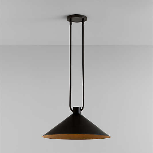 Andre Black Cone Pendant Light