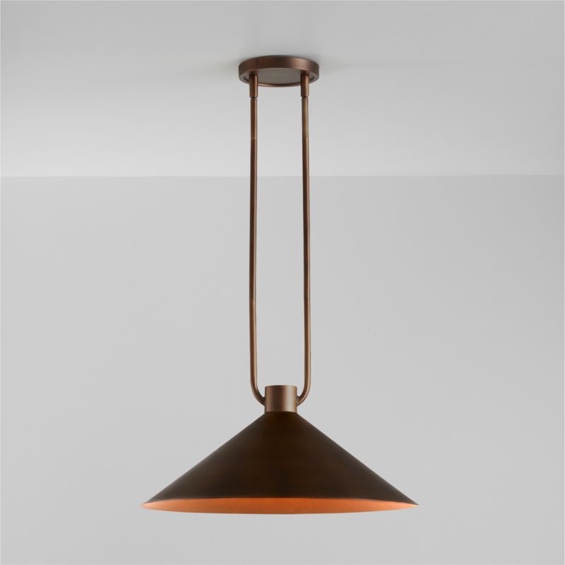 Andre Brass Cone Pendant Light + Reviews