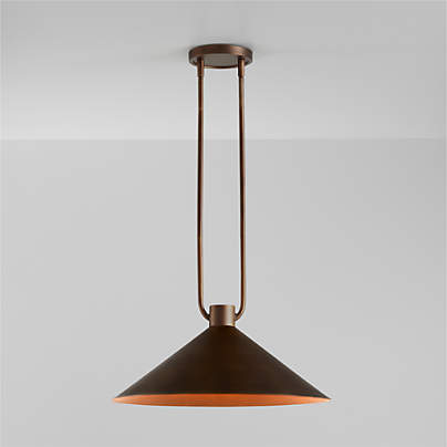 Andre Brass Cone Pendant Light