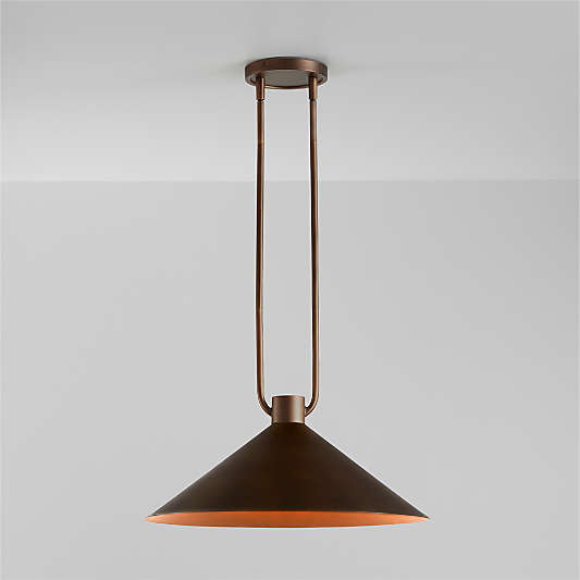 Andre Brass Cone Pendant Light