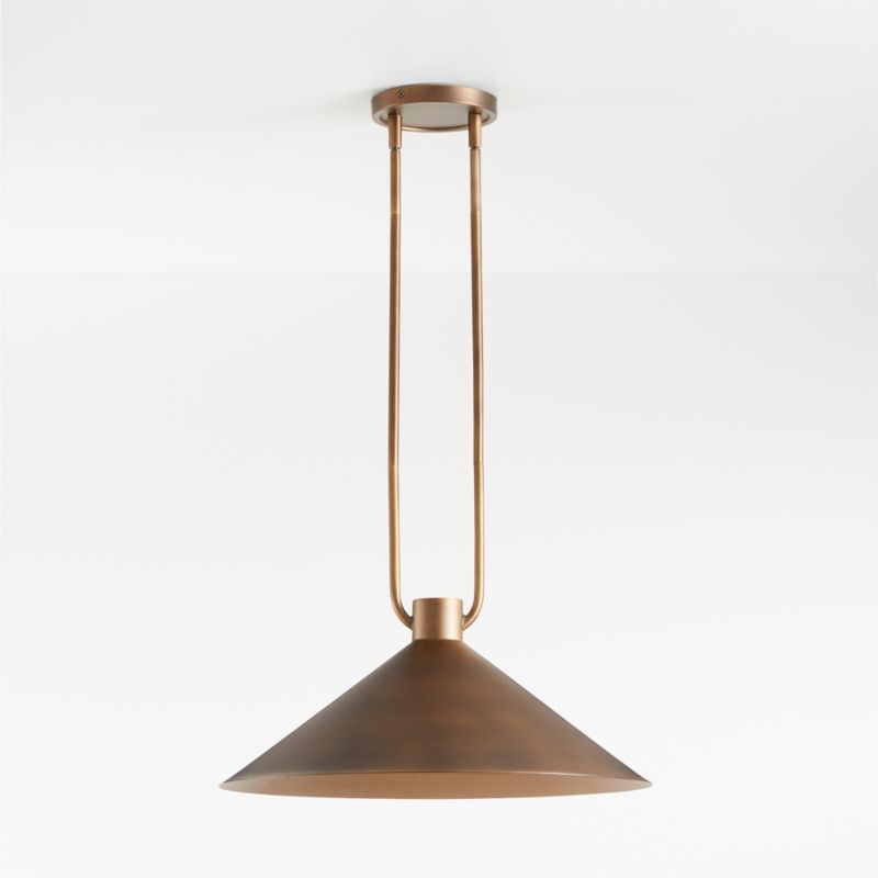 Andre Brass Cone Pendant Light + Reviews