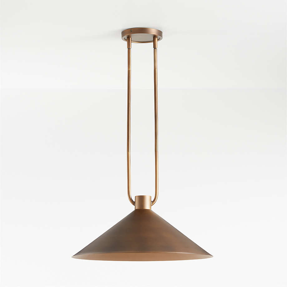 Andre Brass Cone Pendant Light + Reviews