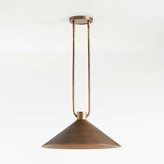 Andre Brass Cone Pendant Light