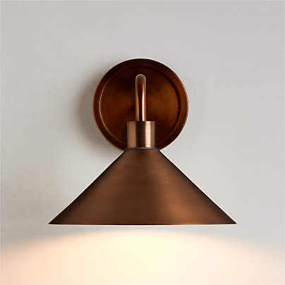 Andre Brass Indoor/Outdoor Wall Sconce Light