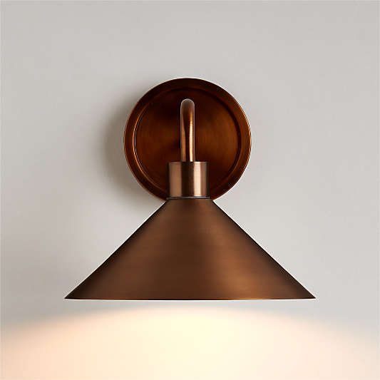 Andre Brass Indoor/Outdoor Wall Sconce Light