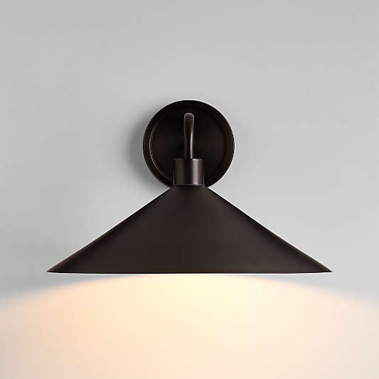 Andre Large Black Indoor/Outdoor Wall Sconce Light