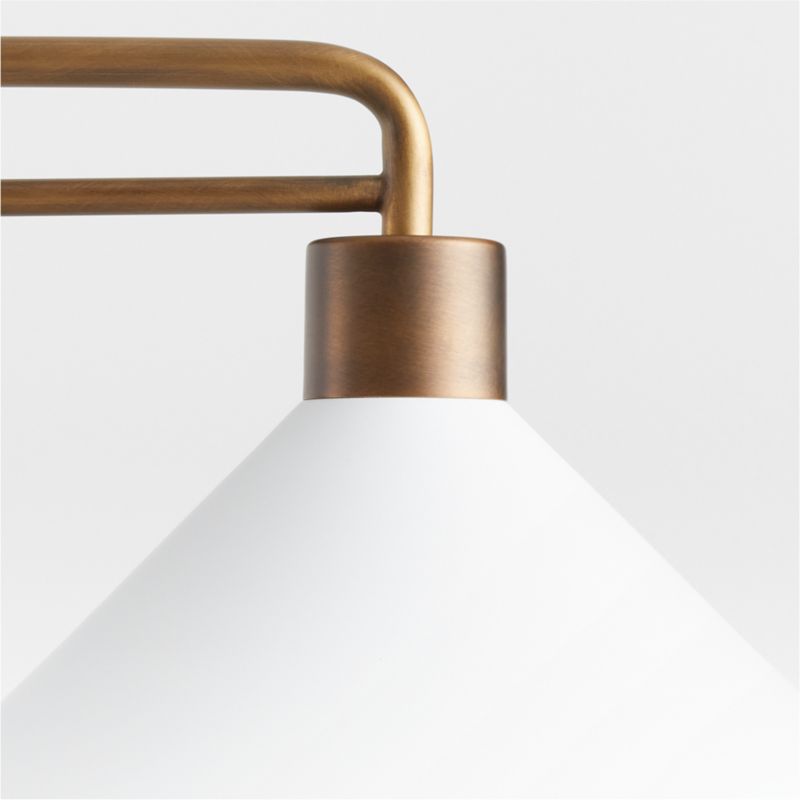 Andre White and Brass 2-Light Pendant - image 4 of 12