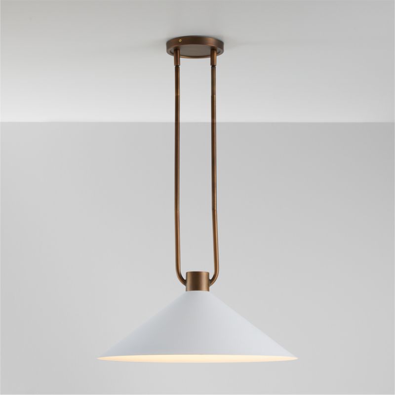 Andre Brass Cone Pendant Light