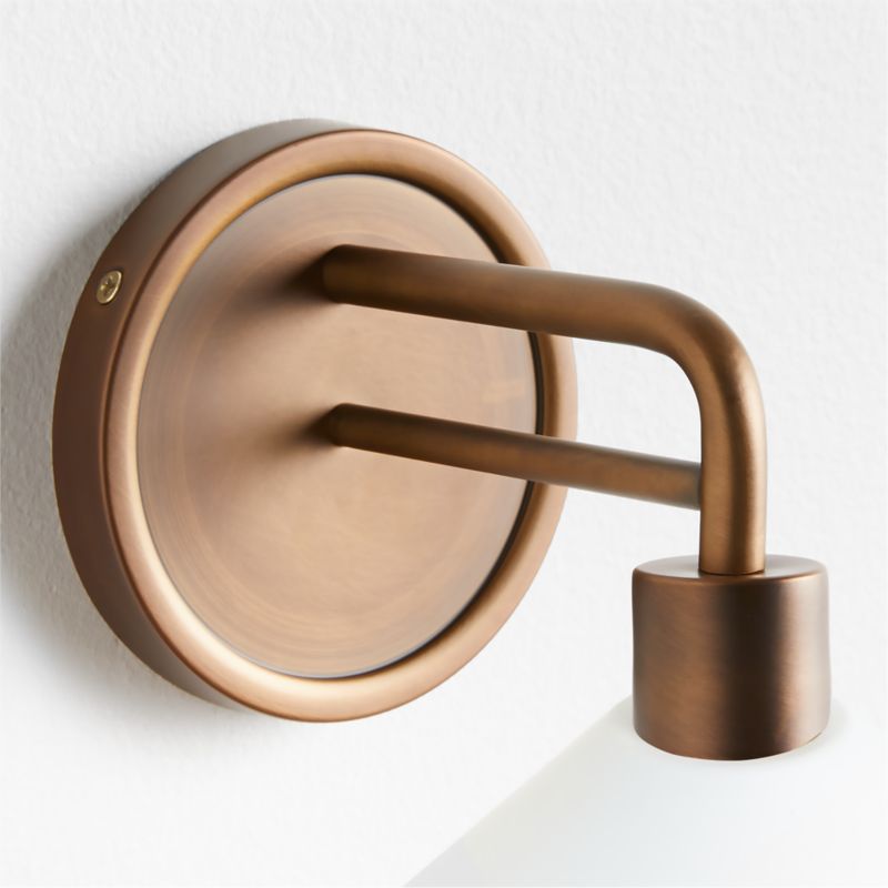 Andre White and Brass Wall Sconce Light - image 4 of 10