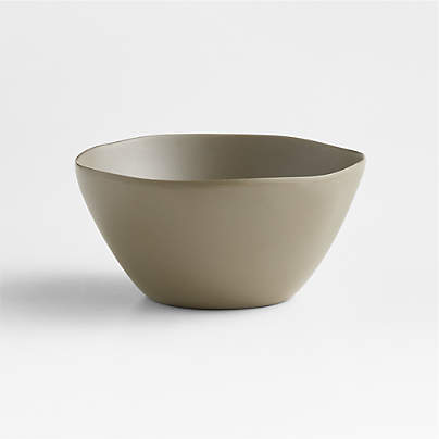 Andres Matte Grey Melamine Bowl