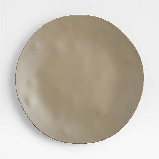 Andres Matte Grey Outdoor Melamine Dinner Plate