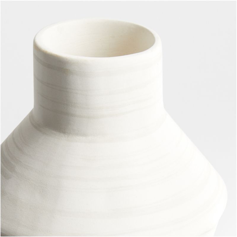 Angle Cream Ceramic Vase 11.5"