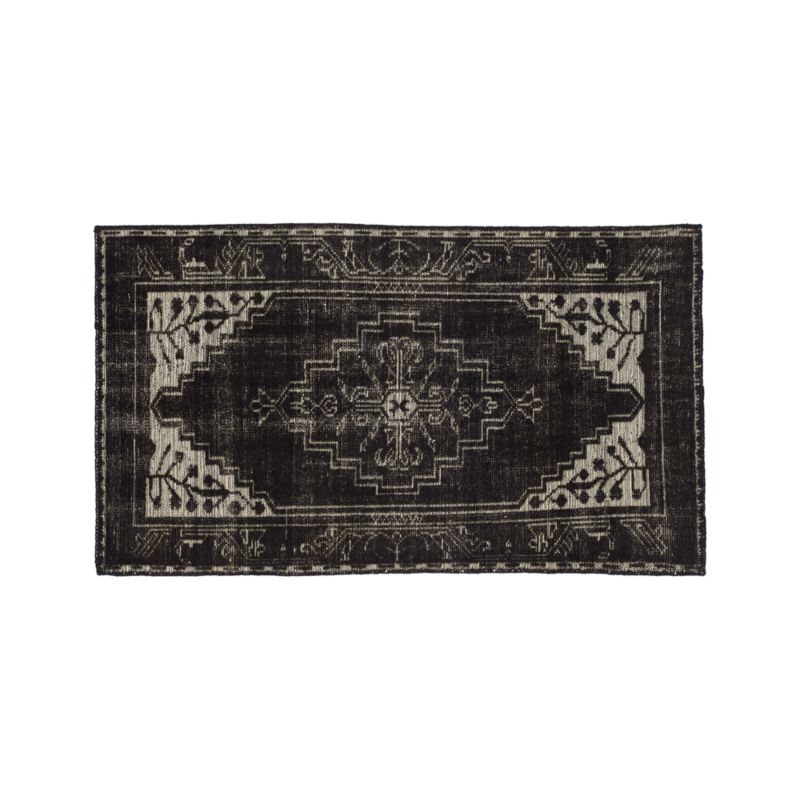Anice Black Hand Knotted Oriental-Style Area Rug 3'x5'