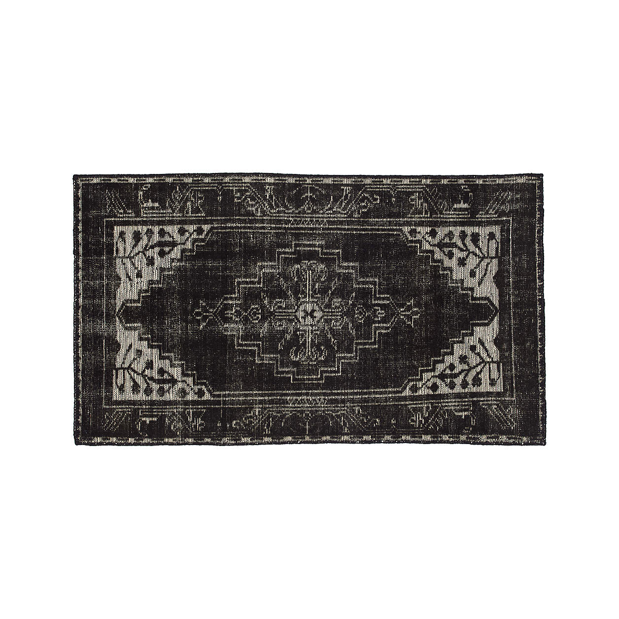Anice Black Hand Knotted OrientalStyle Area Rug 3'x5' + Reviews Crate & Barrel