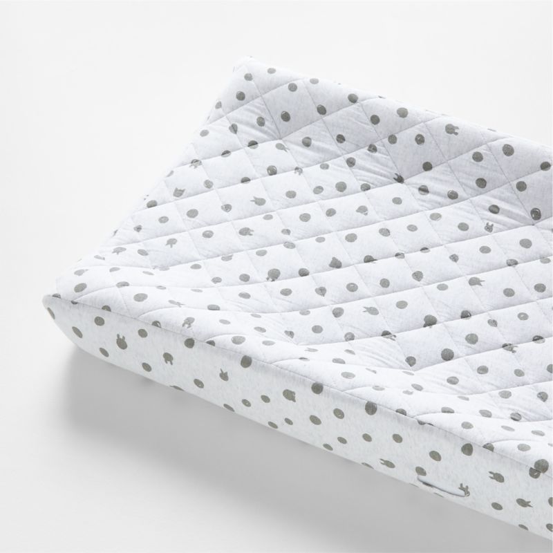 Baby's First Animal Dot Organic Jersey Baby Changing Pad Cover