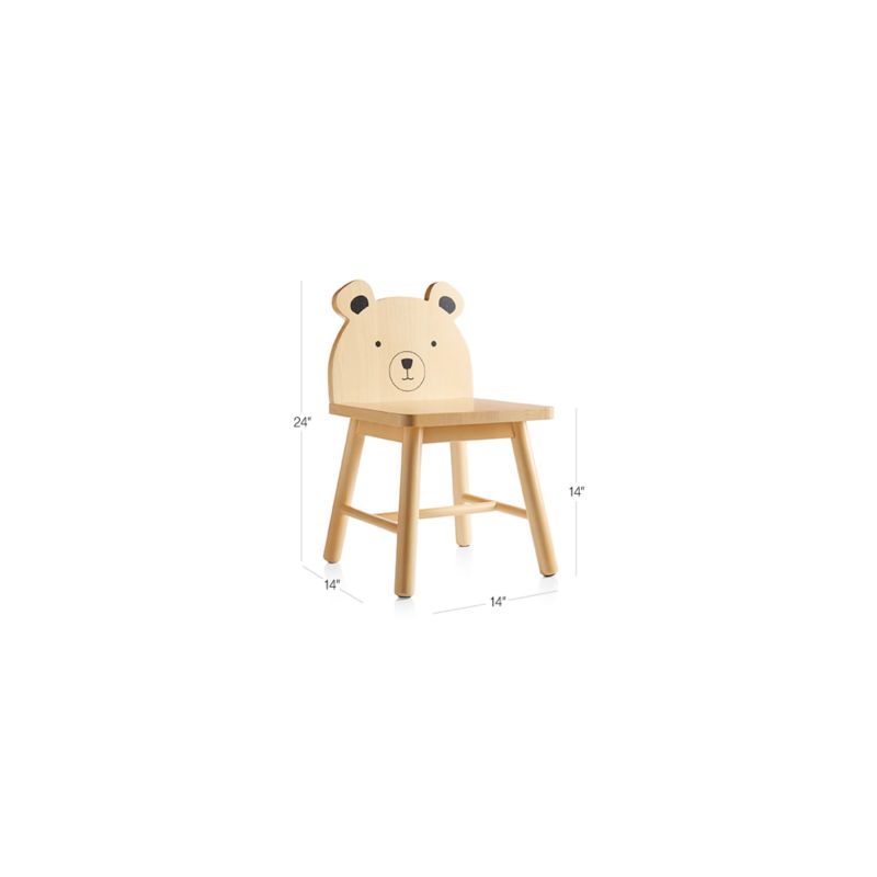 Bear Animal Wood Kids Play Chair