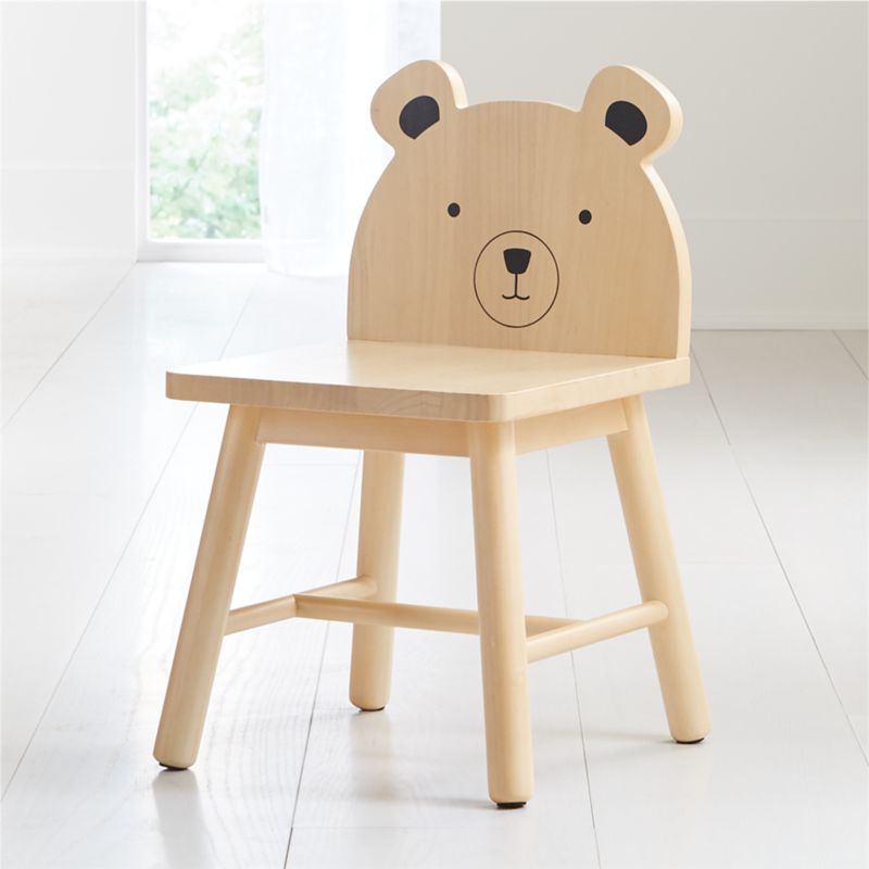 Bear Animal Wood Kids Play Chair