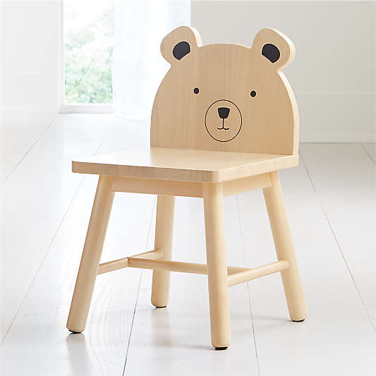 Bear Animal Wood Kids Play Chair