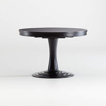 crate and barrel white pedestal table