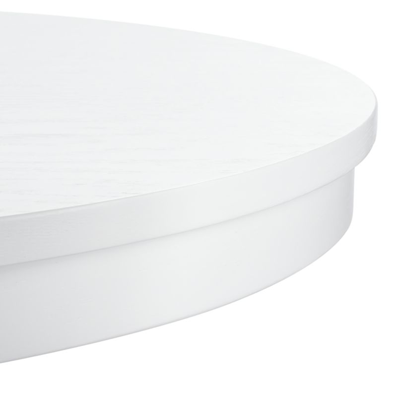 Aniston White 45" Round Extension Dining Table - image 7 of 13