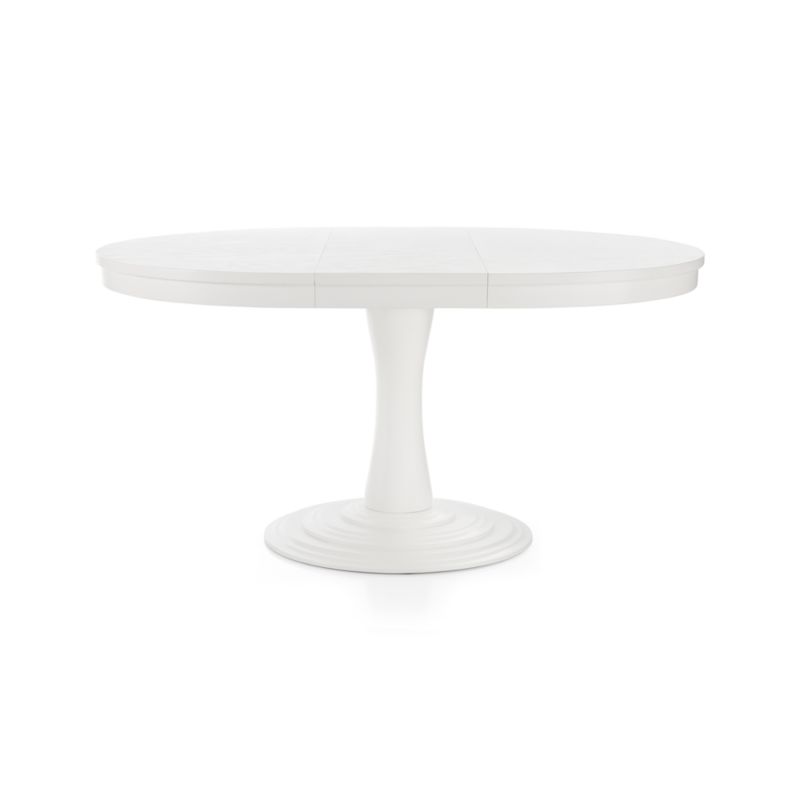 Aniston White 45" Round Extension Dining Table - image 3 of 13