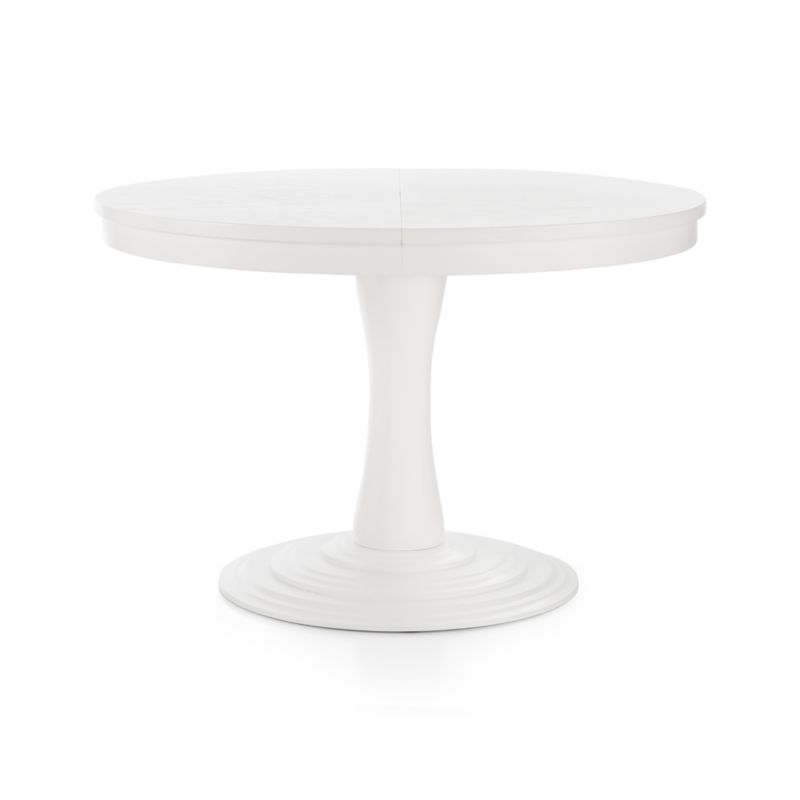 Aniston White 45" Round Extension Dining Table - image 8 of 13