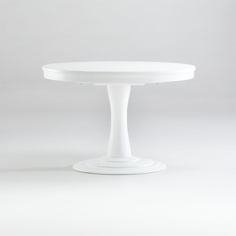 Aniston White 45" Round Extension Dining Table - image 0 of 13