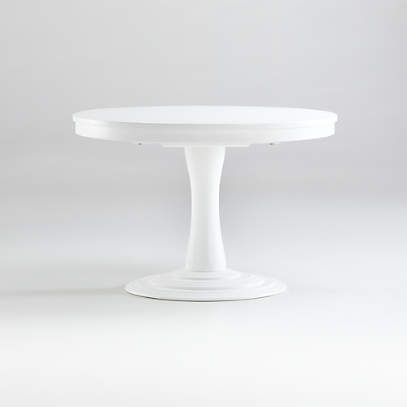 white round pedestal table