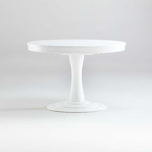 Aniston White 45" Round Extension Dining Table