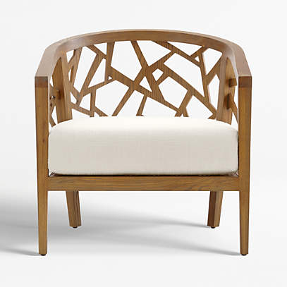 Ankara Chair With Fabric Cushion, Fabric For Outdoor Furniture Canada