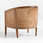 View Ankara Natural Cane Chair with Ivory Cushion - image 9 of 9