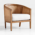 View Ankara Natural Cane Chair with Ivory Cushion - image 6 of 9