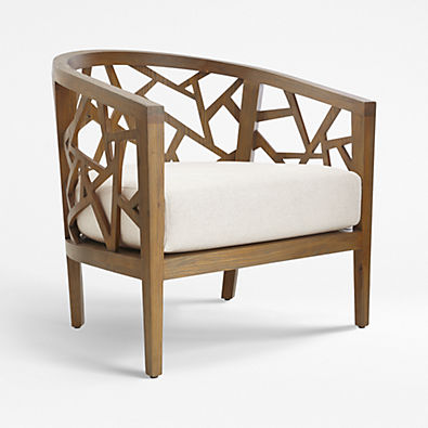 View Ankara Chair with Fabric Cushion details