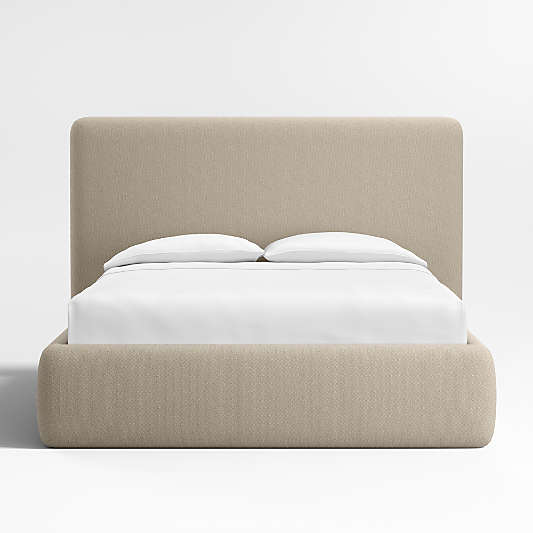 Anneli Taupe Upholstered Twin Bed