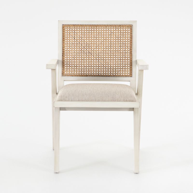 Annette Cream Upholstered Cane Dining Chair - image 0 of 10