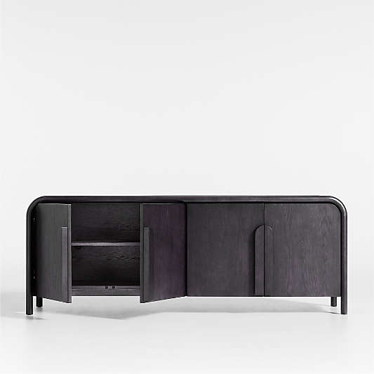 Annie 72" Charcoal Brown Storage Media Credenza by Leanne Ford