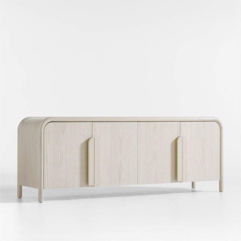 Annie 72" Whitewash Wood Storage Media Credenza by Leanne Ford - image 5 of 10