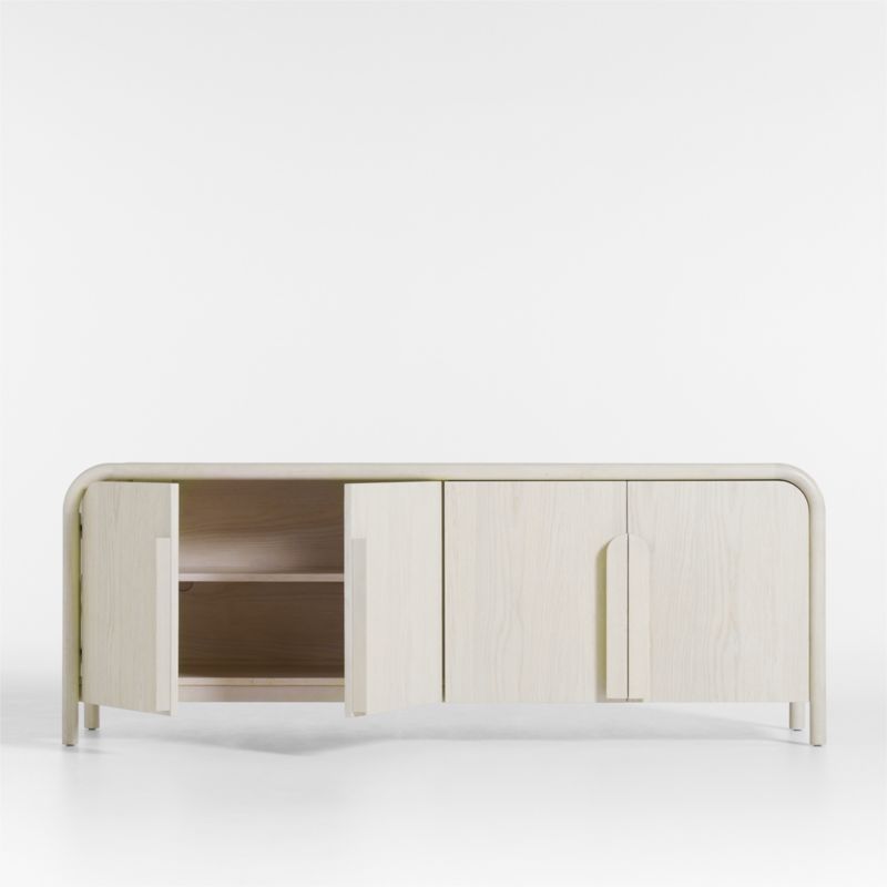 Annie 72" Whitewash Wood Storage Media Credenza by Leanne Ford - image 6 of 10