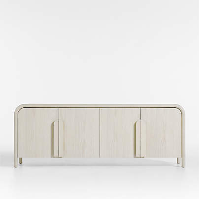 Annie 72" Whitewash Wood Storage Media Credenza by Leanne Ford