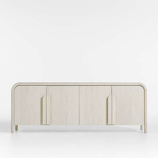 Annie 72" Whitewash Wood Storage Media Credenza by Leanne Ford