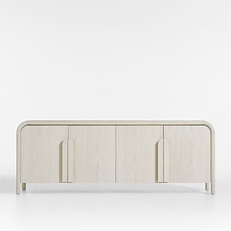 Annie 72" Whitewash Wood Storage Media Credenza by Leanne Ford