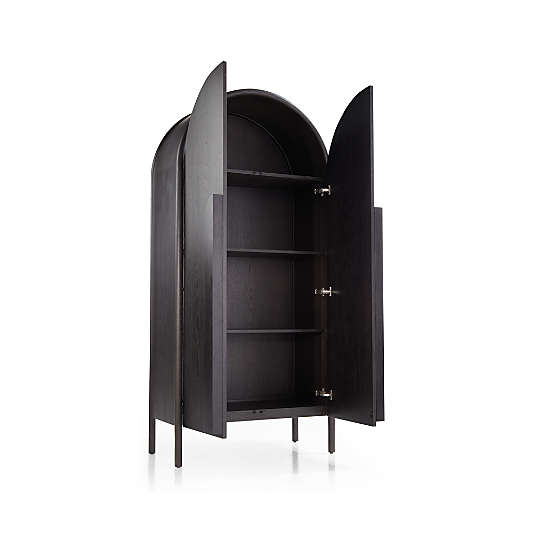 Annie Charcoal Brown Storage Cabinet by Leanne Ford