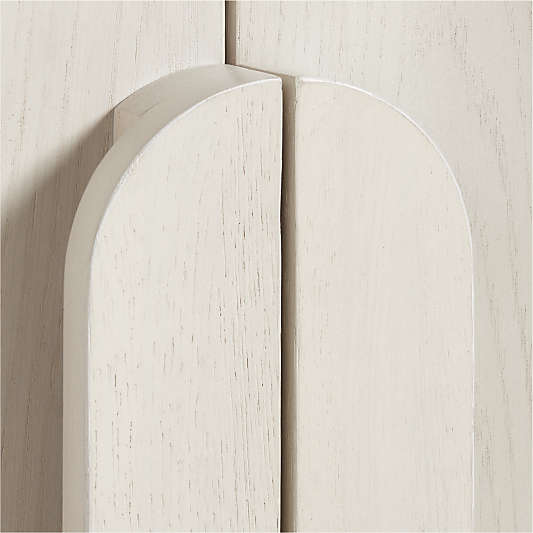 Annie 38" Whitewashed Wood Storage Bookcase with Shelves by Leanne Ford